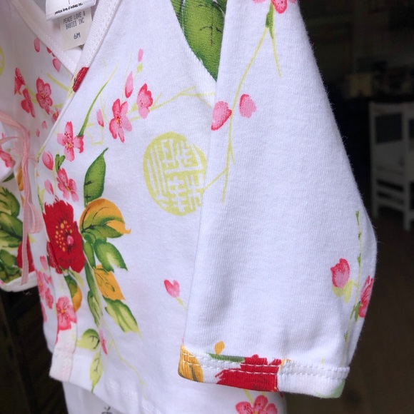 NWT 6 Mo Kimono Set w Hat in Tulle Gift Bag - Picture 5 of 16